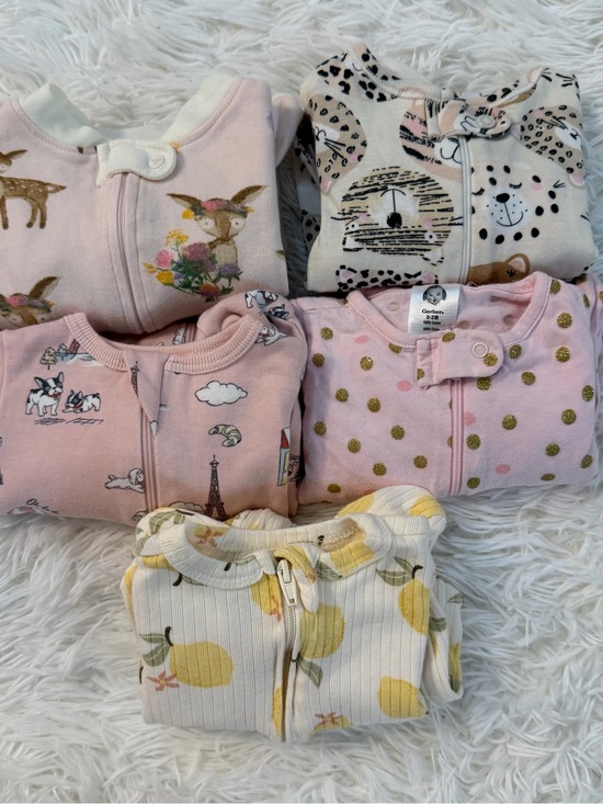 Mixed Brands Other - Baby Girl Zip Sleeper Bundle 0–3M Rabbit + Bear Burt’s Bees